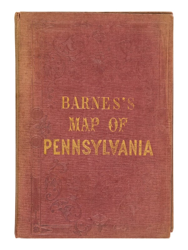 [Maps & Atlases] Pair of Cased Maps : [Maps & Atlases] Pair of Cased Maps Two maps in original cloth cases, condition generally very good. Comprising: Arnes, R.L. A New Country Map of the State of Pennsylvania and Adjoining States</