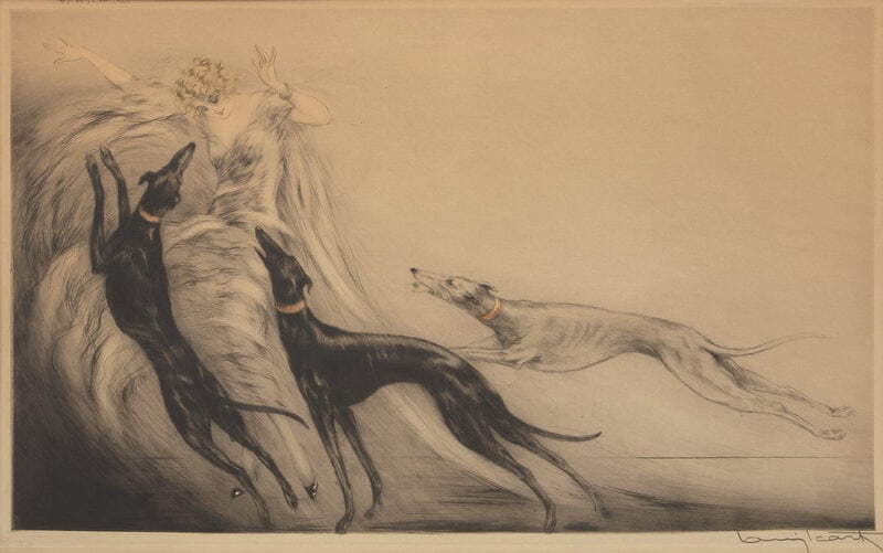 [Prints] Icart, Louis. Coursing II (1 of 2)
