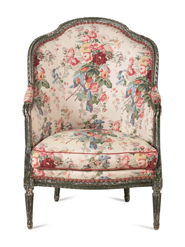 A Louis XVI Style Green-Painted Bergère (1 of 18)