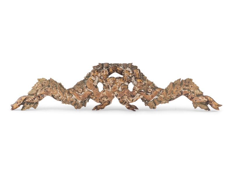 A French Carved and Polychrome Painted Wall Ornament (1 of 17)