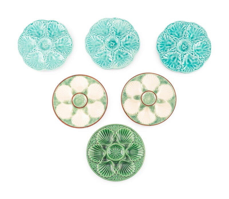A Group of Majolica Oyster Plates (1 of 17)