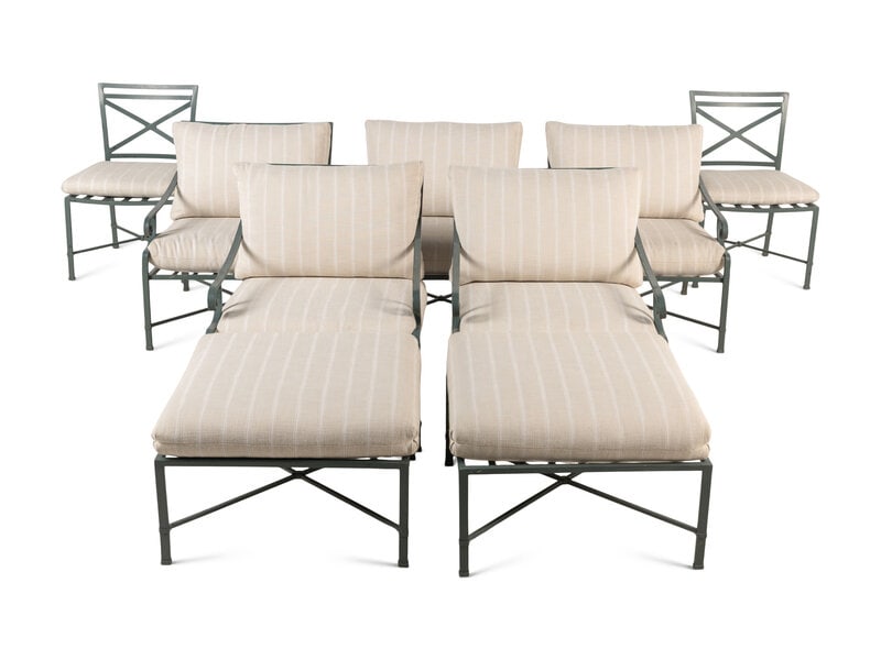 A Set of Green-Painted Garden Seating Furniture (1 of 18)