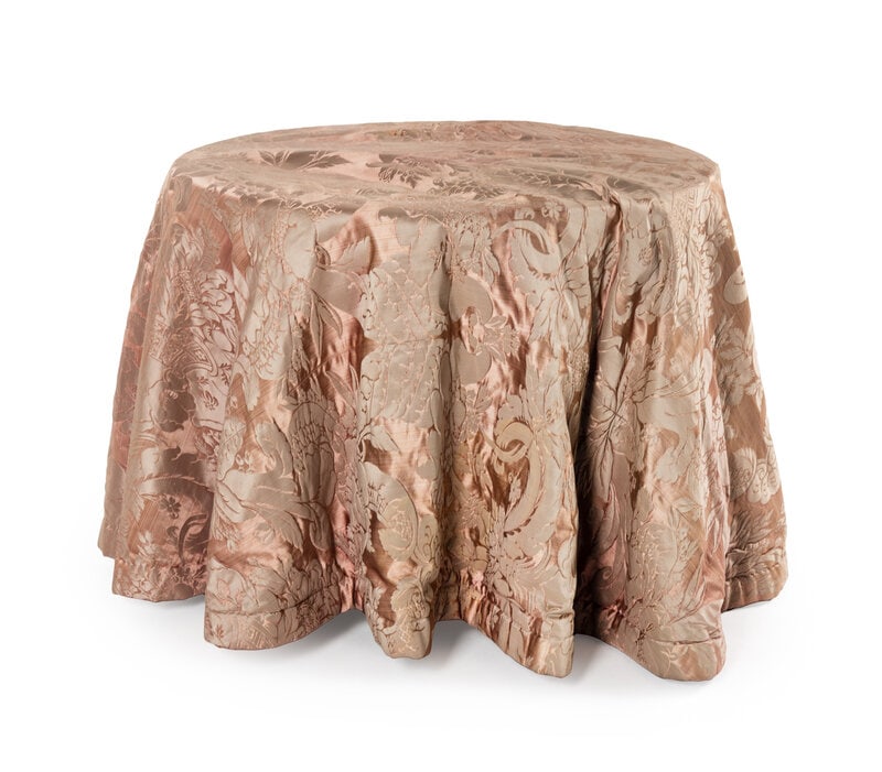 A Custom Damask Skirted Side Table (1 of 17)