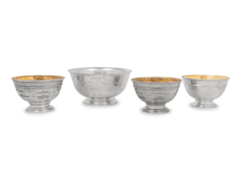 A Group of Tiffany and Co. Silver Presentation Revere Bowls (1 of 17)