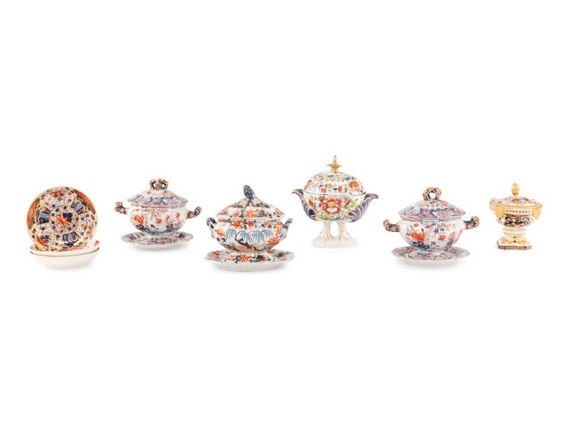 A Group of Imari Palette Porcelain Table Articles (1 of 17)