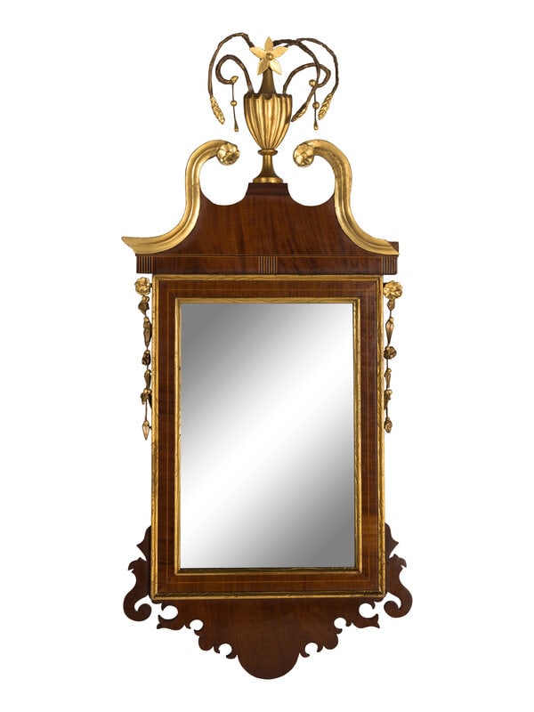 A George III Style Parcel-Gilt Mahogany Mirror (1 of 17)
