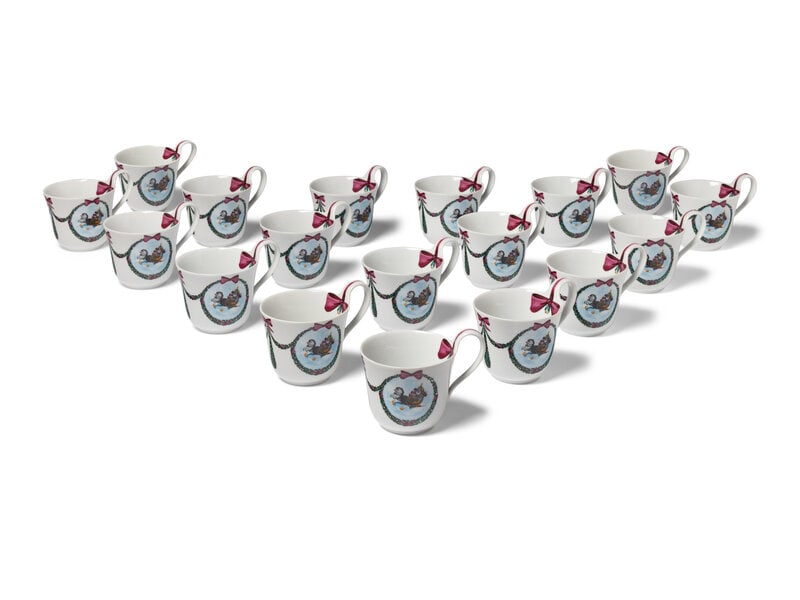 A Set of Eighteen Royal Copenhagen Jingle Bells Coffee Cups (1 of 19)