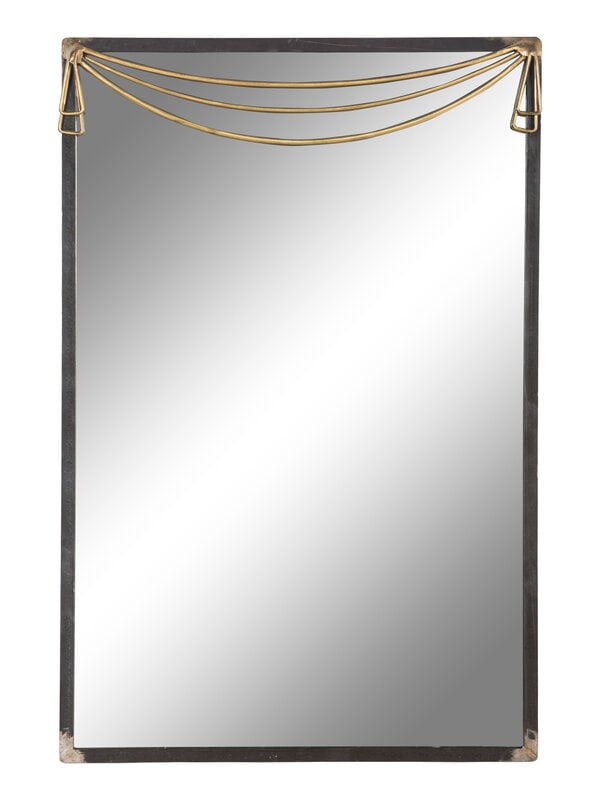 A Contemporary Patinated Metal Mirror: A Contemporary Patinated Metal Mirror Height 38 3/4 x width 25 inches. Property from Camp Rosemary, the Estate of Posy Krehbiel, Lake Forest, Illinois This lot is