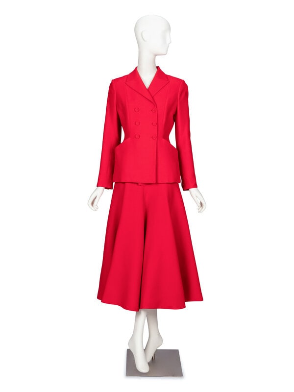 Christian Dior, Red 'Bar' Skirt Suit (1 of 5)