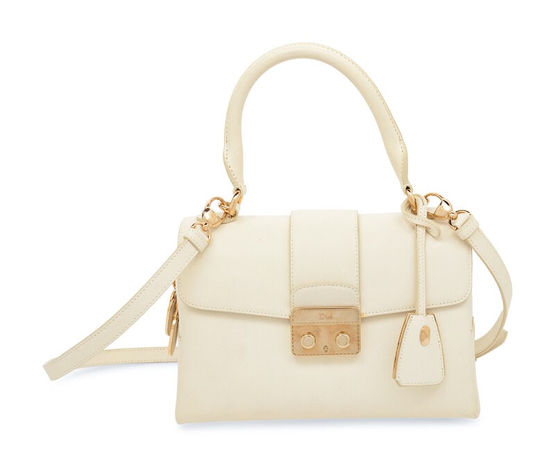Christian Dior, White Leather Handbag (1 of 6)