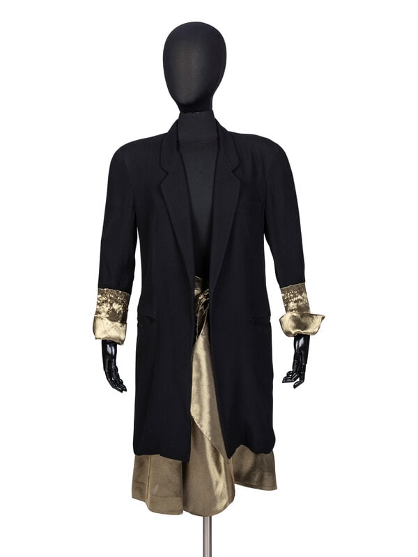 Giorgio Armani, Black & Gold Lamé Skirt Suit, c. 1980 (1 of 4)