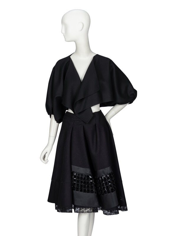 Prada, Wool Skirt Ensemble, 2005: Prada, Wool Skirt Ensemble, 2005 Jacket & skirt seen in runway looks #49 & #9, respectively, of the Autumn/Winter 2005 Ready-to-Wear collection by Miuccia Prada for Prada. TOP<