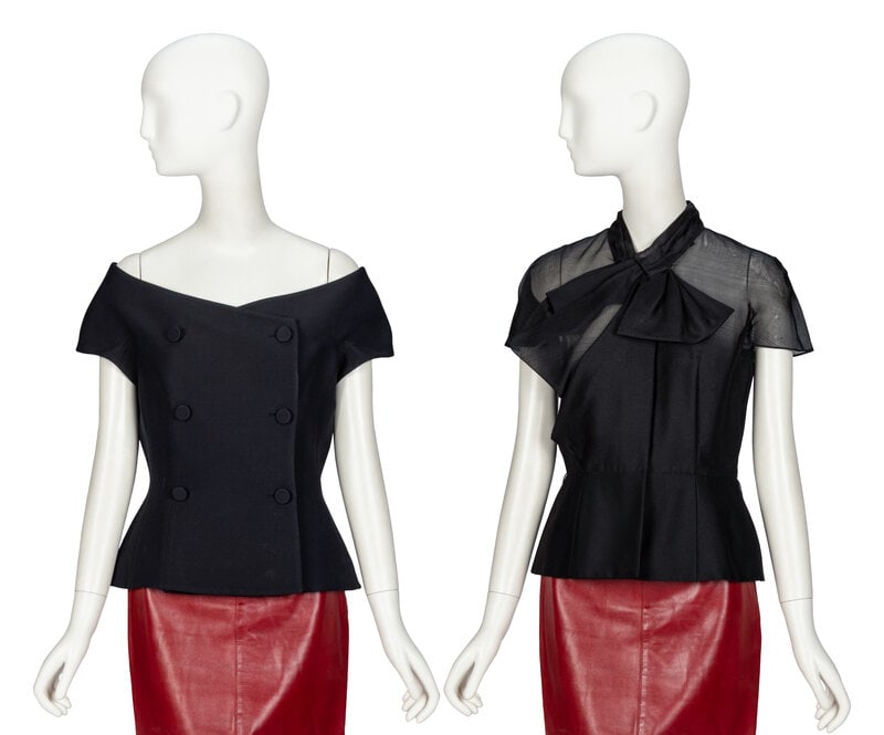 Christian Dior, Two Black Short Sleeve Tops (1 of 3)