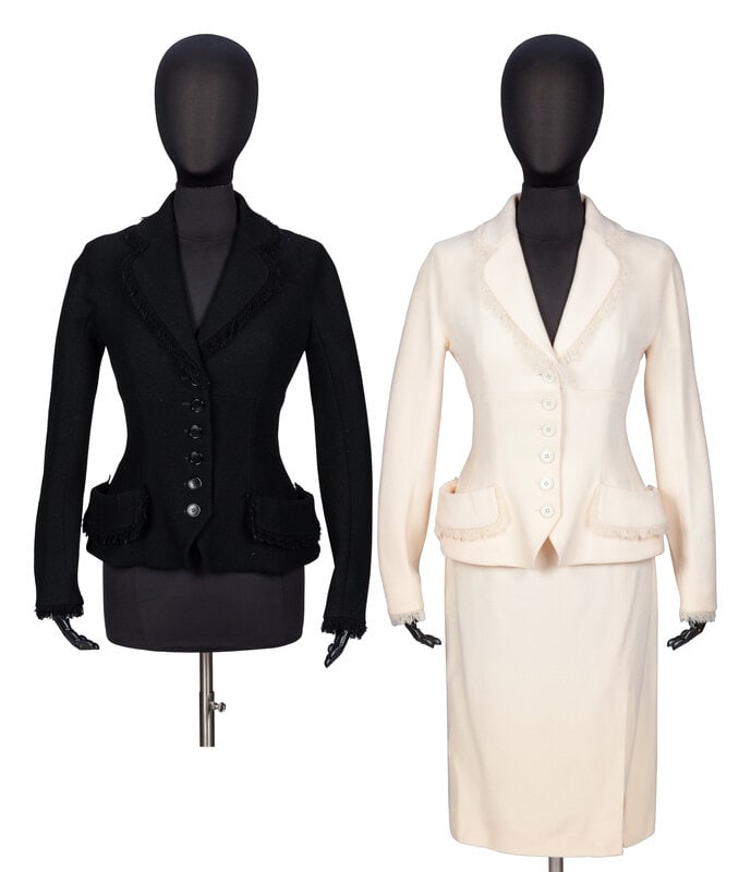 Christian Dior by John Galliano, White Skirt Suit & Black Jacket (1 of 3)
