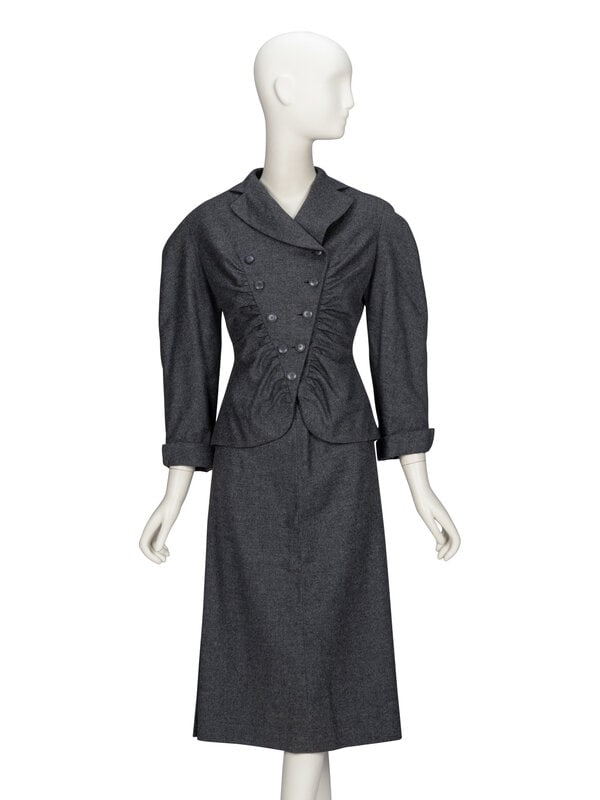 Jean Dessès, Grey Wool Skirt Suit (1 of 4)