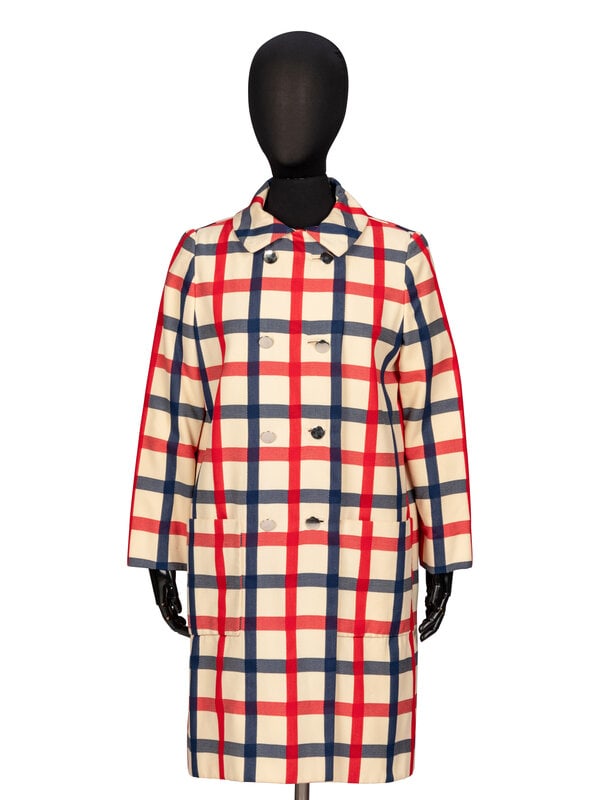 Bill Blass, Windowpane Check Coat, 1960's (1 of 4)