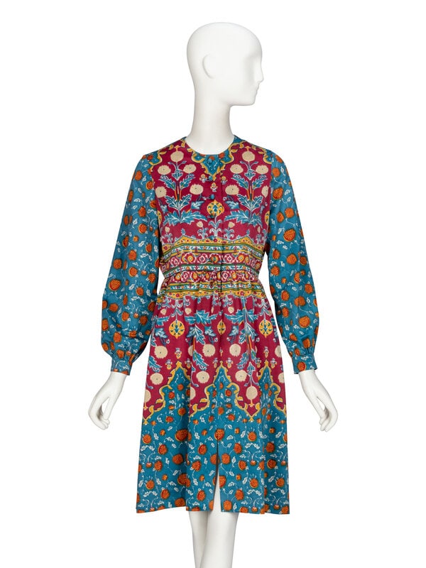Oscar de la Renta, Printed Dress, 1970's (1 of 4)