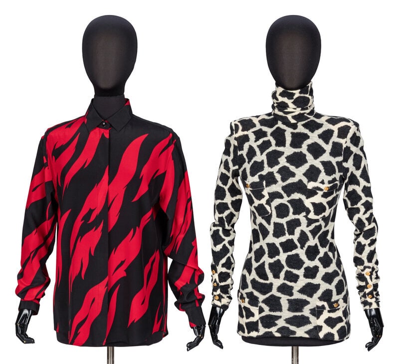 Saint Laurent & Chanel, Two Print Tops (1 of 4)