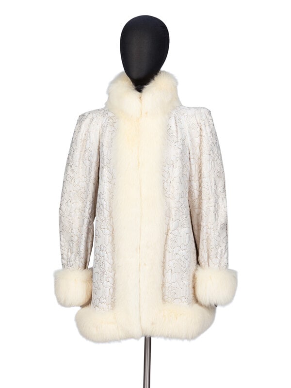 Hermine, Fur-Trimmed Brocade Coat (1 of 4)