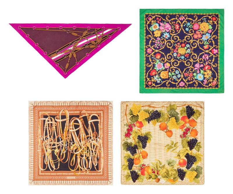 Gucci, Four Printed Silk Scarves (1 of 5)