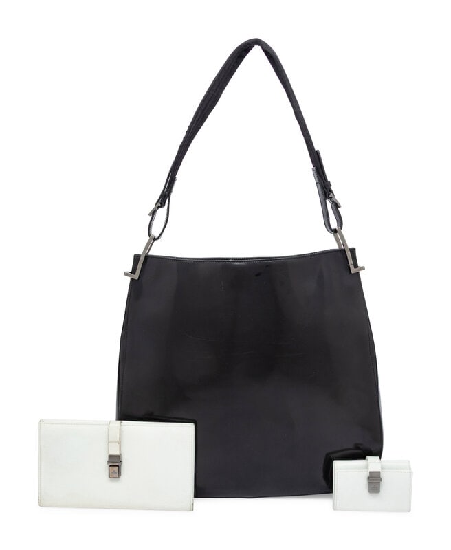 Tom Ford for Gucci, Patent Leather Tote & Two White Leather Accessories (1 of 3)