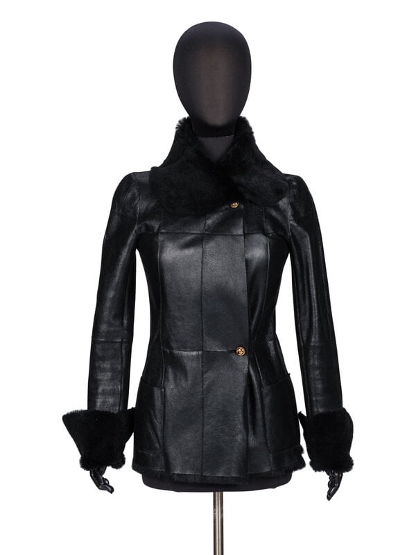 Chanel, Rabbit Fur & Leather Jacket (1 of 4)