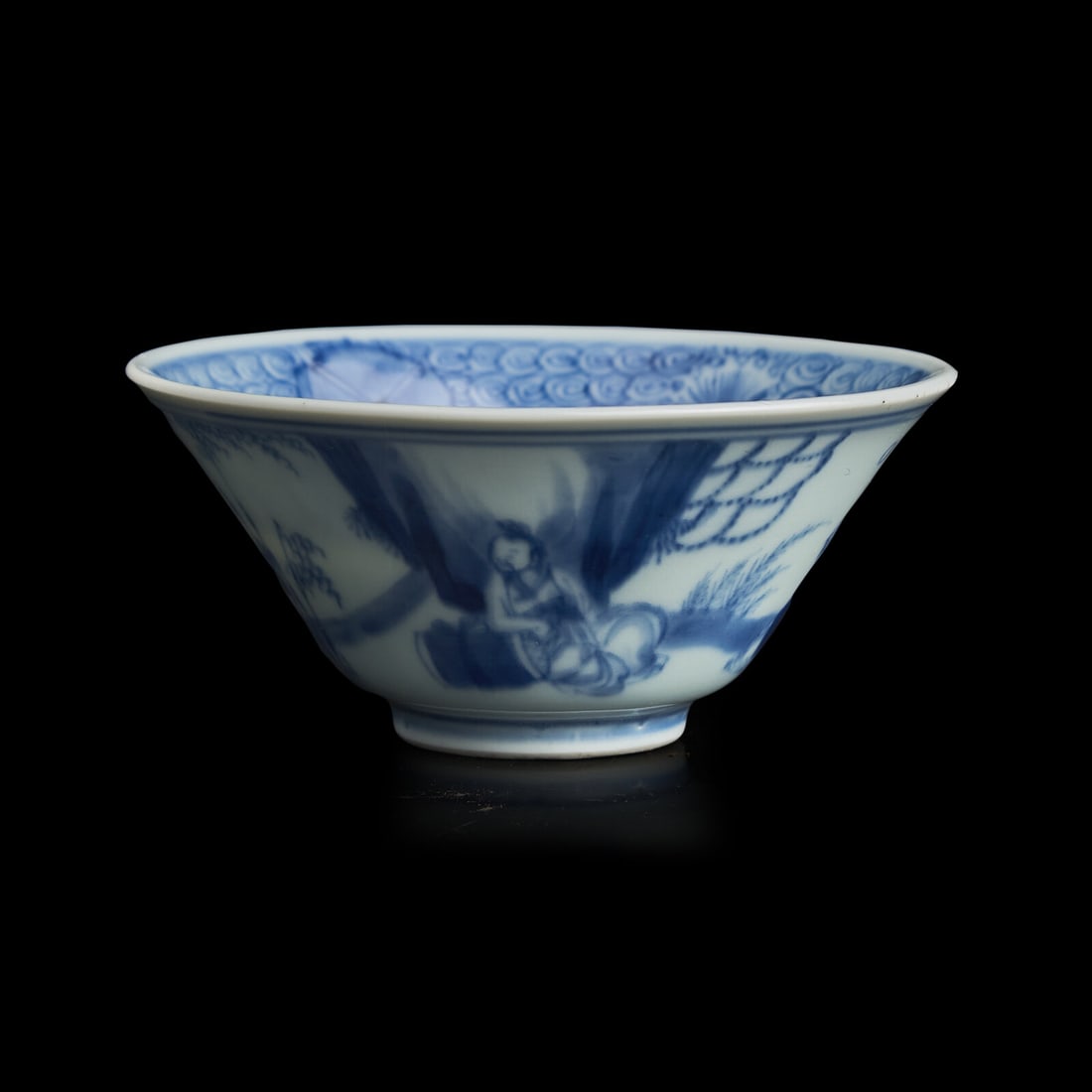 A Chinese Blue and White Conical Cup, Probably Kangxi Period 或康熙 青