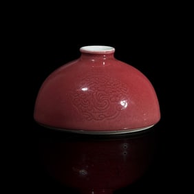 A Chinese Copper-Red Glazed Water Coupe, Taibaizun, Late Qing Dynasty 晚清 釉