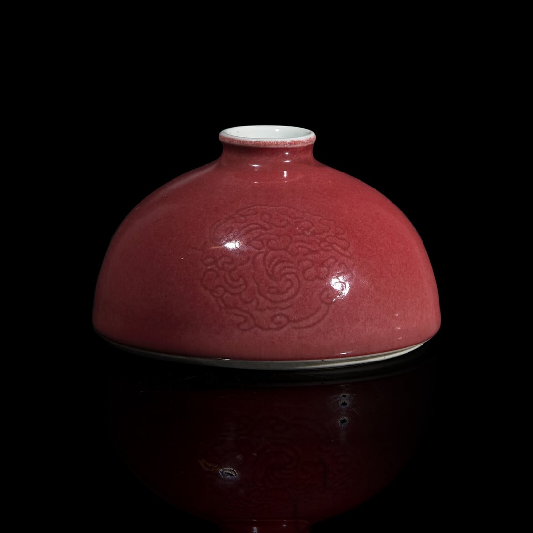 A Chinese Copper-Red Glazed Water Coupe, Taibaizun, Late Qing Dynasty 晚清 釉