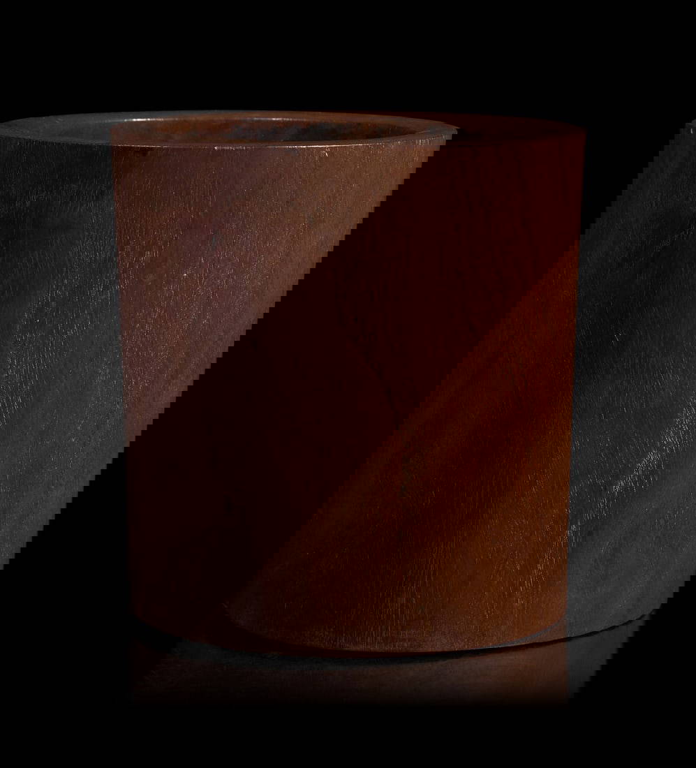 A Chinese Huanghuali Brush Pot, Qing Dynasty to Republic 晚清民國 黃