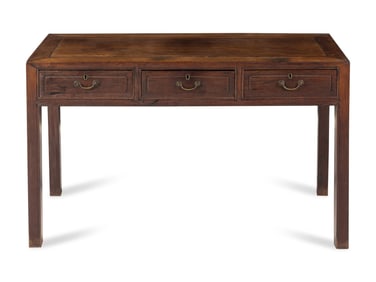 A Chinese Huanghuali Writing Table, Second Half 19th Century 清晚期 黃