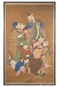 A Chinese 'Immortals' Painting, 19th Century 清 神仙像