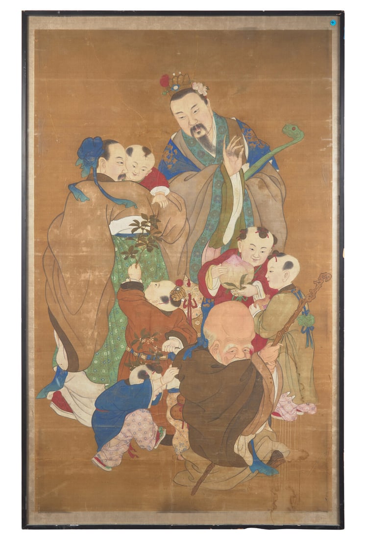 A Chinese 'Immortals' Painting, 19th Century 清 神仙像 (1 of 3)