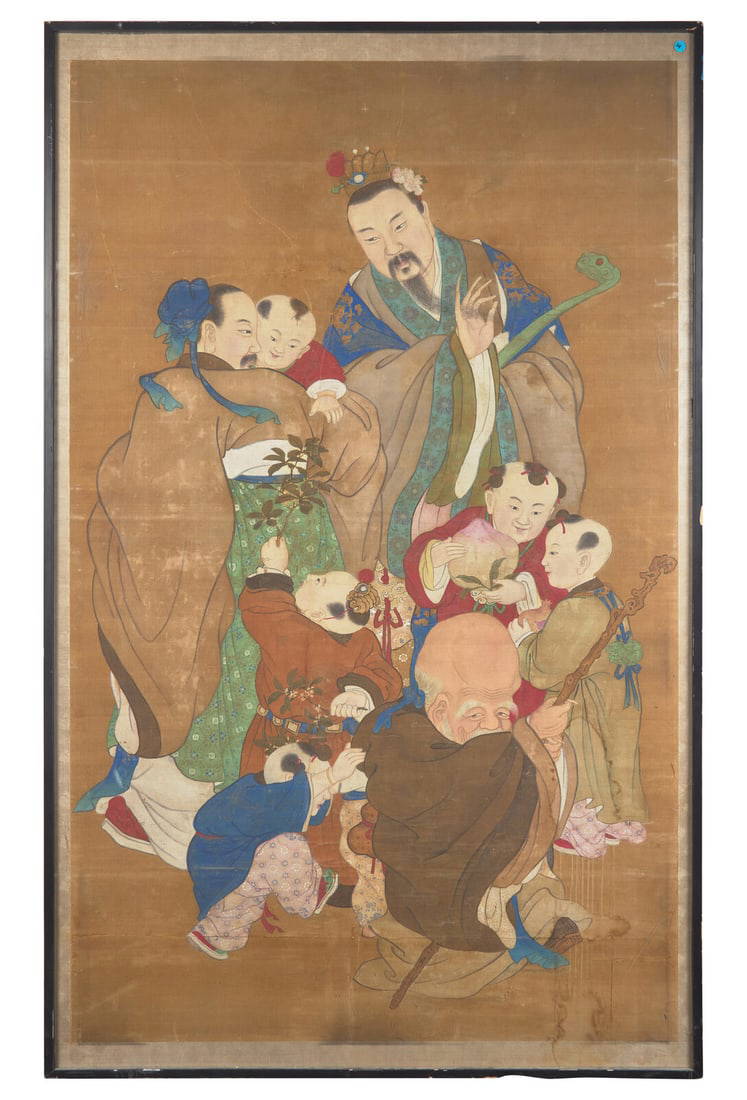 A Chinese 'Immortals' Painting, 19th Century 清 神仙像