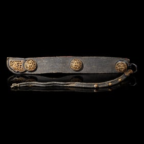 A Tibetan Parcel-Gilt and Articulated Iron-Mounted Belt or Trapping, 18th/19th Century or Earlier