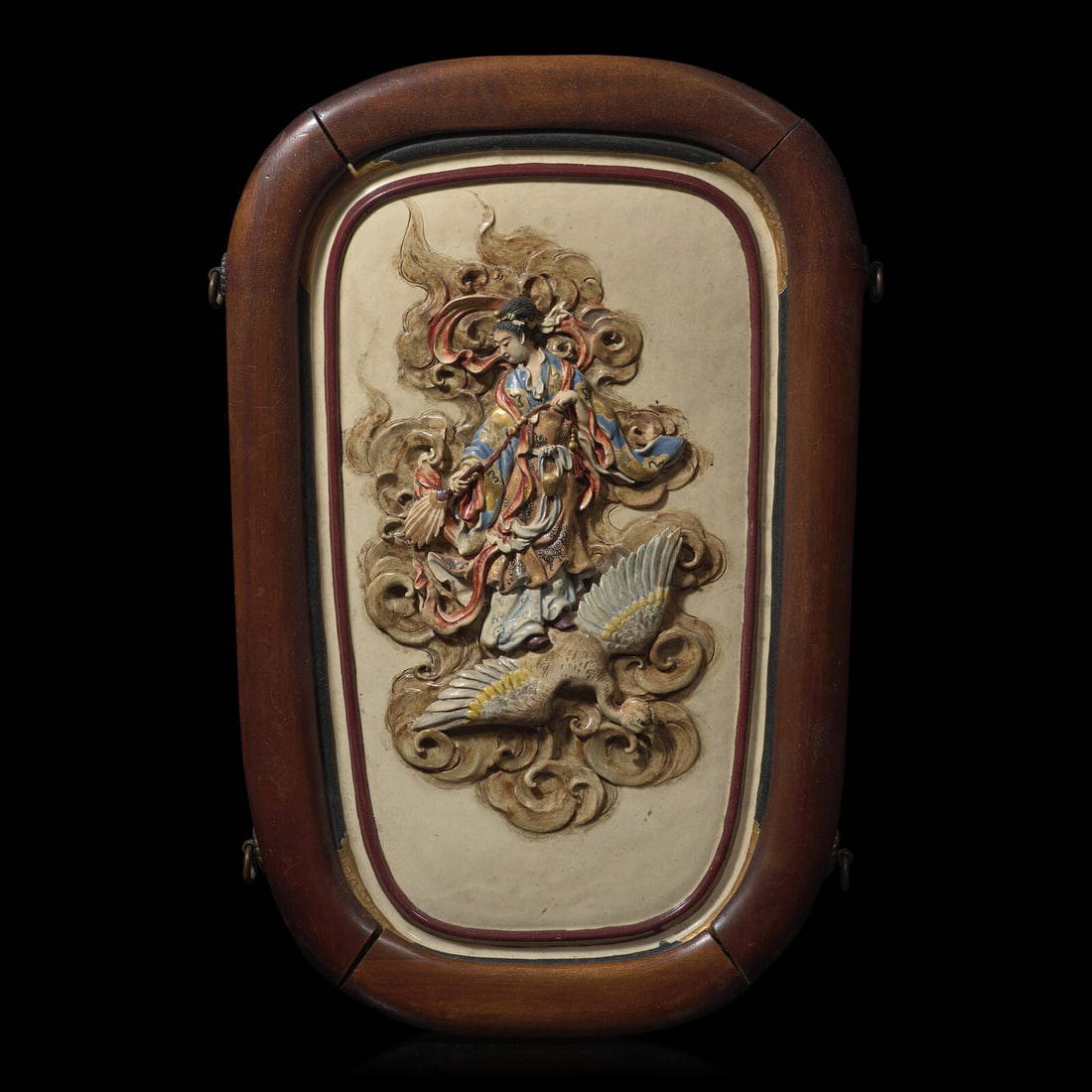 A Japanese Satsuma-Type Figural Plaque
