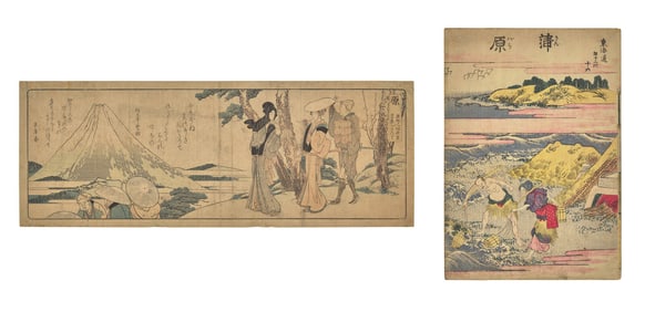 Katsushika Hokusai (Japanese, 1760-1849), Two Woodblock Prints