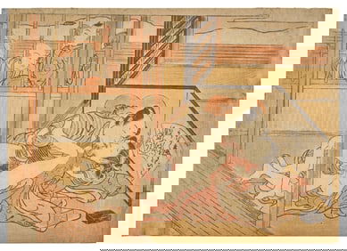 Three 18th Century Japanese Shunga Prints