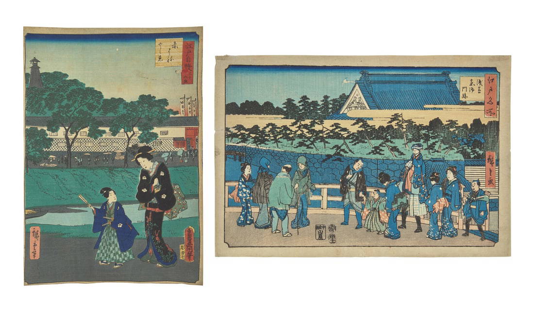 Utagawa Hiroshige (Japanese, 1797-1858), and Utagawa Kunisada (Toyokuni III) with Utagawa Hiroshige