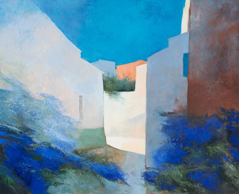 Claude Gaveau (French, 1940-2021) L'Impasse: Claude Gaveau (French, 1940-2021) L'Impasse oil on canvas signed Gaveau (lower left); signed and titled (verso) 32 x 39 1/4 inches. This lot is located in Chicago.