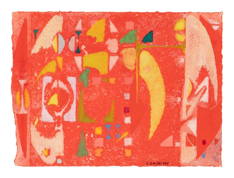 Joseph (Joe) Downing (American, 1925-2007) Abstract Composition in Blue and Green; along with Abstra (1 of 6)