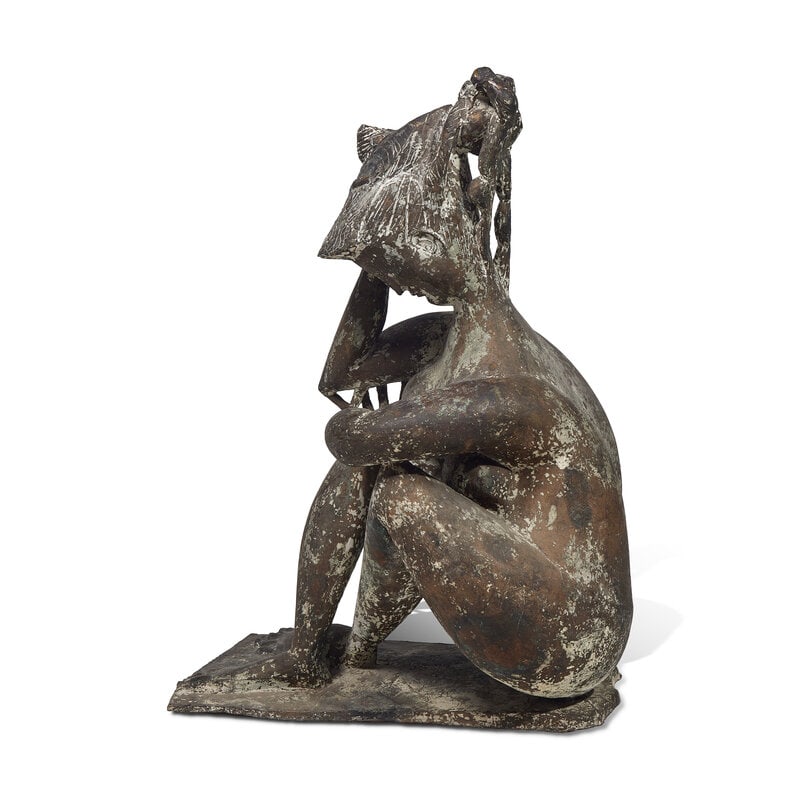 Pericle Fazzini (Italian, 1913-1987) Seated Nude (Sibyl), 1949 (1 of 4)