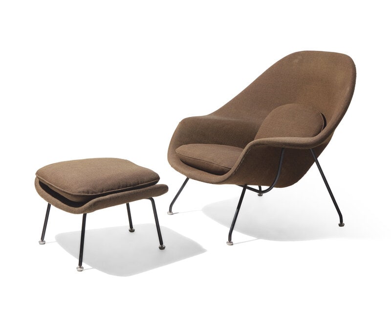 'Womb' Chair and Ottoman, Knoll Associates, c. 1950  (1 of 2)