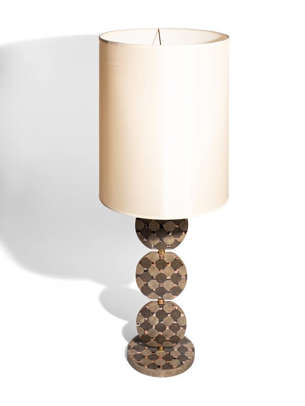 R & Y Augousti French, c. 1980 Sculptural Table Lamp in Shagreen and Horn  (1 of 3)