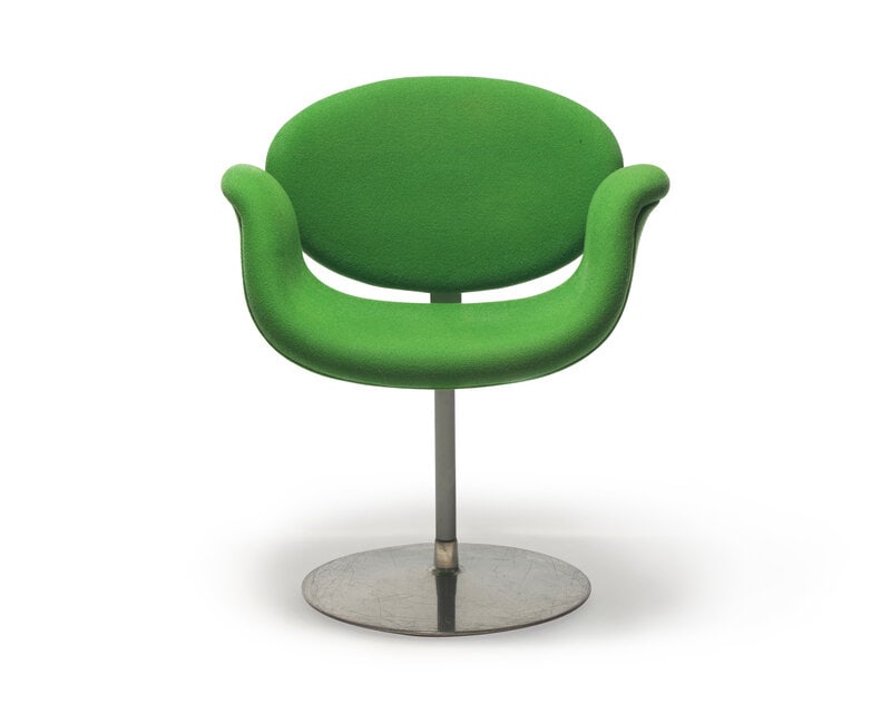 Pierre Paulin (French, 1927-2009) Tulip Chair for Artifort : Pierre Paulin (French, 1927-2009) Tulip Chair for Artifort chromed steel, upholstery, foam metal 'Artifort' tag on underside 30 1/2 h x 26 1/2 w x 22 d inches. This lot is locat
