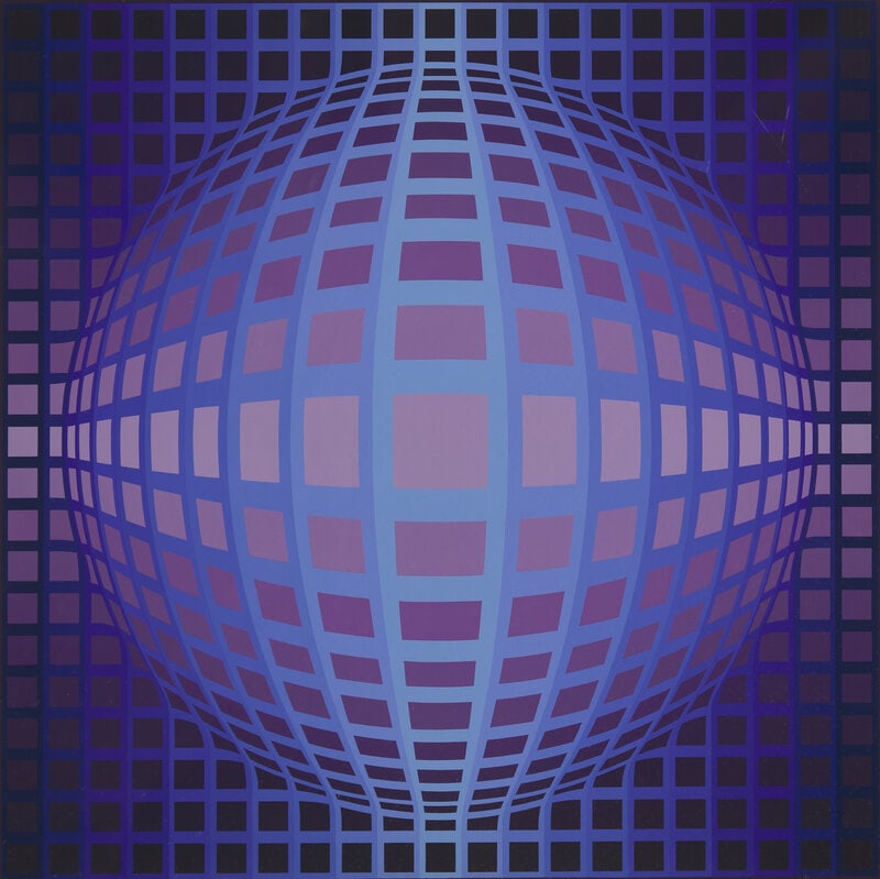 Victor Vasarely
(French/Hungarian, 1906-1997)
Abstract (Vega-Kela) (1 of 3)