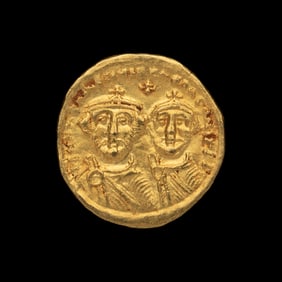 [ANCIENTS] BYZANTINE EMPIRE. Heraclius (c.625-629 AD). Av Solidus (4.5g, 20mm); the obverse showing