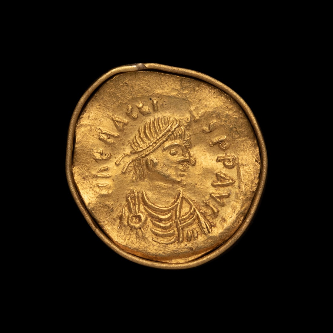 [ANCIENTS] BYZANTINE EMPIRE. Heraclius (610-613 AD). Av Tremissis (1.4 g, 17mm) (1 of 2)