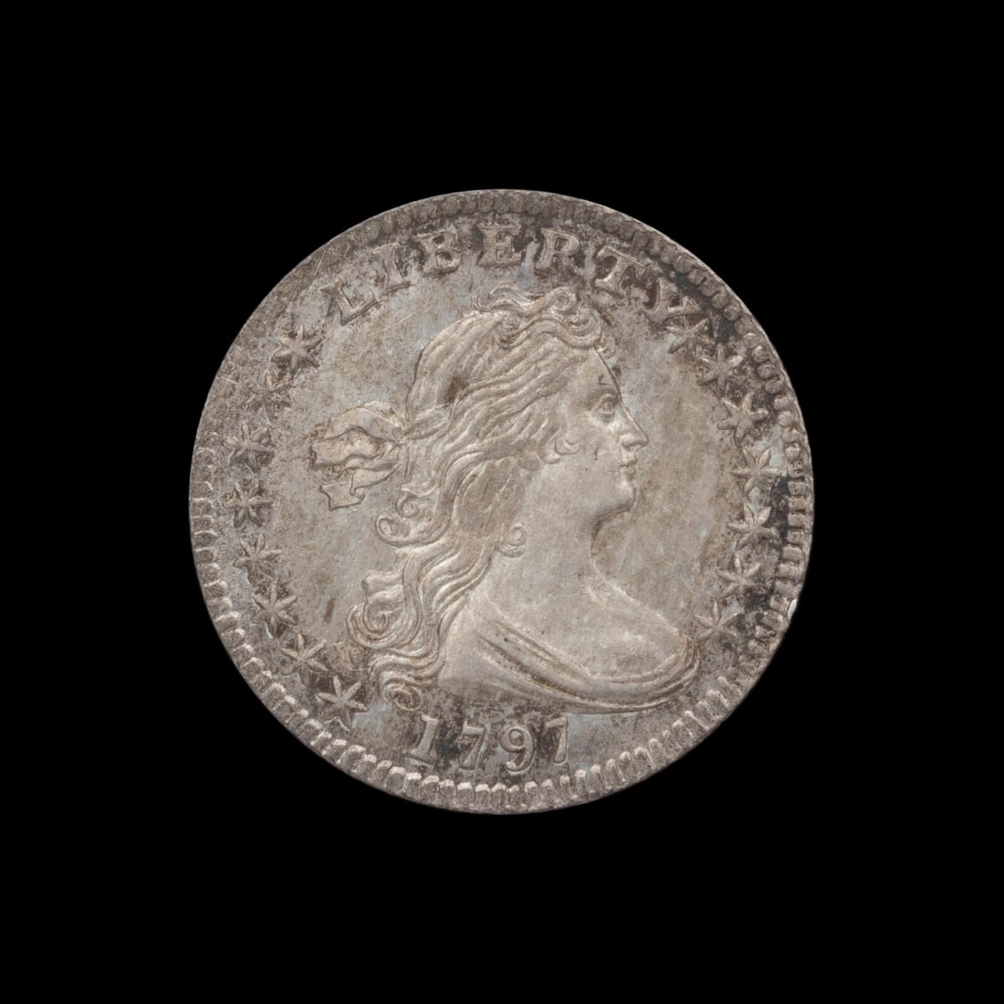 A 1797 Draped Bust: 15 Stars H10c Coin (1 of 2)