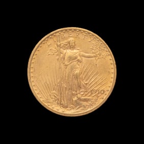 A 1910 Saint Gaudens $20 Gold Coin